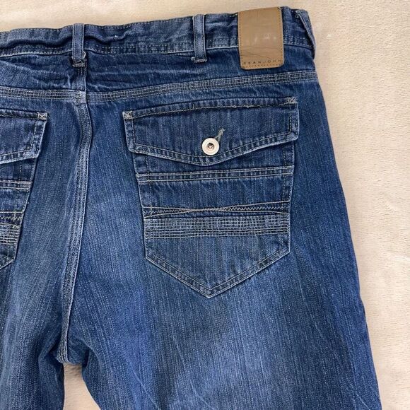 SEAN JOHN Jeans Mens 40x32 BEDFORD Dark Wash Denim Classic Straight Leg Pants - Picture 6 of 12